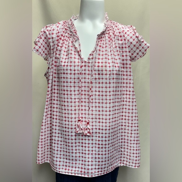 Vineyard Vines Tops - Vineyard Vines Pink and White Women's Top